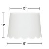 Springcrest Set of 2 Scallop Empire Lamp Shades Medium 13" Top x 15" Bottom x 11" High Spider Replacement Harp and Finial Fitting - 4 of 4