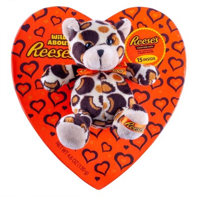 Reese's Valentine's Day Miniatures Heart Box with Plush Bear - 6.8oz