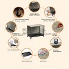 Indoor dog crate with double doors, wheels and removable tray, sturdy dog ​​crate, easy to assemble - 3 of 4