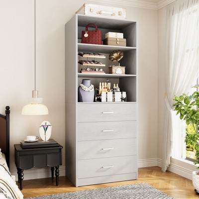 Besiost Closet Organizer System with Wood Drawers and Shelves