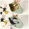 Unique Bargains Portable Multiple Inner Pockets Mini Makeup Bag 1 Pc - 2 of 4