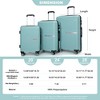 3PCS Suitcase Luggage Sets, Hardshell PP Lightweight Suitcase with TSA Lock (20/24/28 IN) -ModernLuxe - 3 of 4