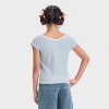 Girls' Short Sleeve Lace Trim T-Shirt - art class™ - 2 of 3
