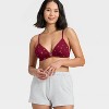 Women's Pointelle Triangle Bralette - Wild Fable™ - 3 of 4