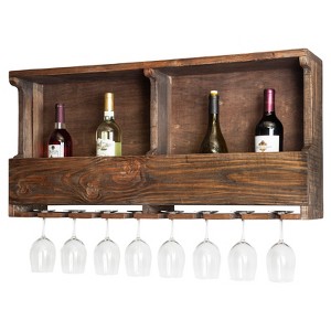 36" Wine Rack Hardwood Brown - Alaterre Furniture - 1 of 4