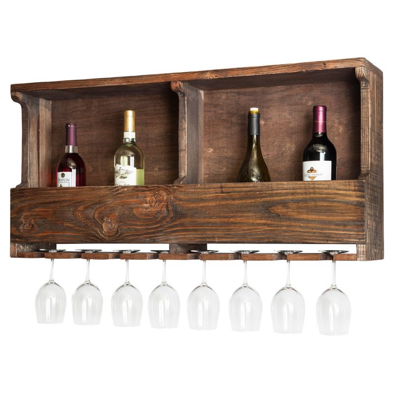 36&#34; Wine Rack Hardwood Brown - Alaterre Furniture, 1 of 7