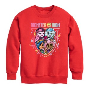 Boys' - Monster High - Toddler And Youth Crewneck Fleece Sweatshirt Graphic Long Sleeve Fleece Sweatshirt - 1 of 4