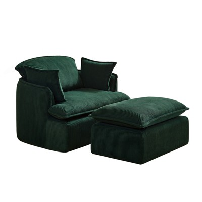 Anybear Convertible Compressed Sofa Chair with Ottoman, for Small Spaces