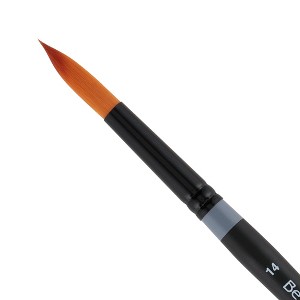 Creative Mark Beste Golden Taklon Nadel Round #10x0 - 3 Pack Artist Brush, Professional Watercolor Brushes, For Acrylic Painting, Short Handle, Sharp - 1 of 4
