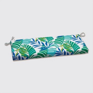 Islamorada Floral Outdoor Bench Cushion Blue/Green - Pillow Perfect - 1 of 4