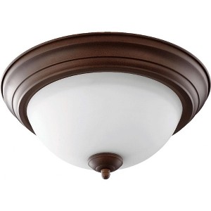 Quorum Lighting 2 - Light Flush Mount in  Oiled Bronze - 1 of 1