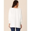Seta T Women's Casual 3/4 Sleeve Elastic Cuff Dolman Crew Neck Blouse - 4 of 4