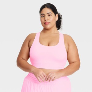 Women's Seamless Medium Support Racerback Sports Bra - All In Motion™ - 1 of 3
