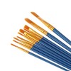 Unique Bargains Paint Brush Setfor Oil Paints Nylon Bristles with Aluminum Collar and Plastic Handle 10 Pcs - 3 of 3