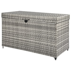 AZL1 Life Concept Utility Storage Bins Outdoor Deck Box with Wheels, for Patio Furniture, Pool Storage and Garden Tools, Gray, 58.7"*27.6"*33.5" - 1 of 4