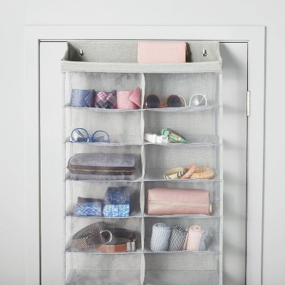 Over The Door 26 Shelf Mesh Shoe Organizer Light Gray - Brightroom&#8482;_0