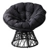 KTMBDW 38" Ergonomic Swivel Wicker Papasan Chair with Thick Tufted Cushions, 360 Degree Rotatable Chairs for Living Room, Bedroom, Reading Room - 4 of 4