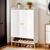 Hommoo 6-Tier Shoe Cabinet for Entryway White - 3 of 4