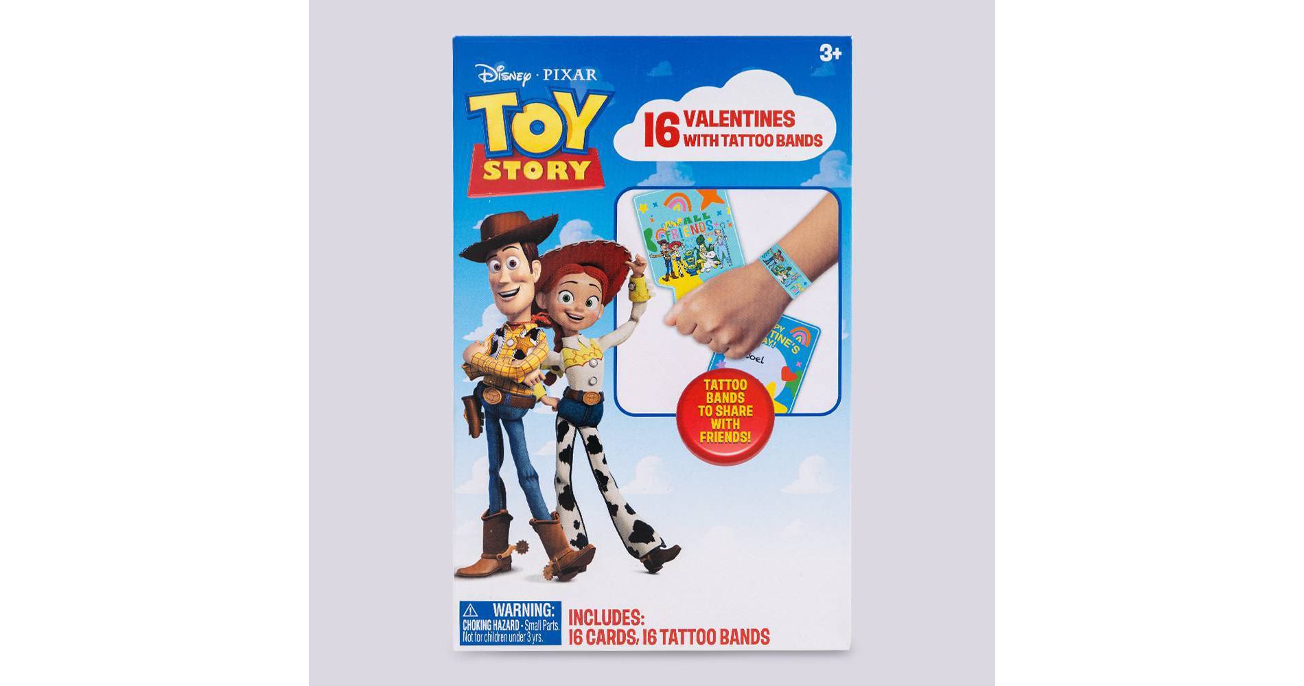 Toy Story 16ct Valentine's Day Cards and Tattoos