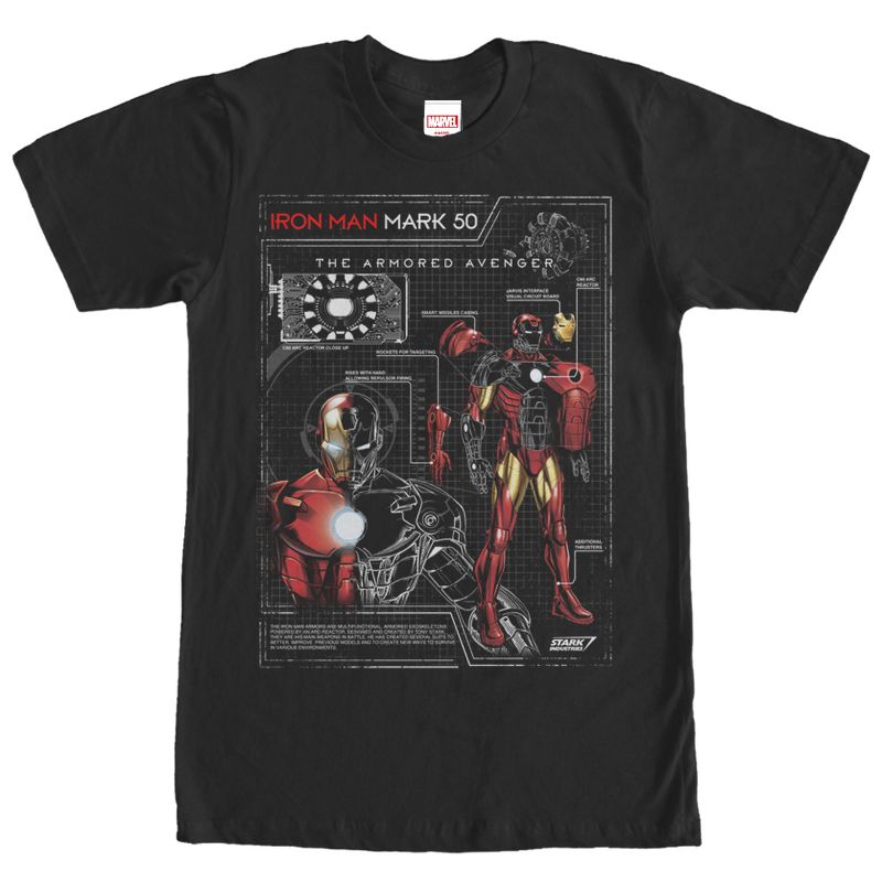 Men's Marvel Iron Man Mark 50 T-Shirt, 1 of 5