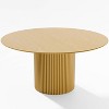Dovelina Mid-Century Round Dining Table Wood Kitchen Table for 4 People - Natural Wood - 4 of 4