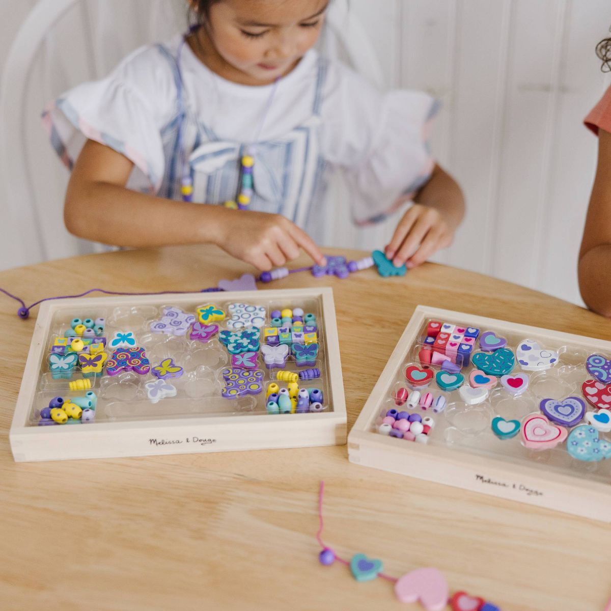 Melissa & Doug Sweet Hearts and Butterfly Friends Bead Set of 2 - 250+ Wooden Beads - thumbnail 8