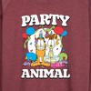 Women's - Garfield - Party Animal Lightweight French Terry Wide Neck Long Sleeve Shirt - 2 of 4