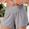 Anna-Kaci Active Women's Running Shorts Drawstring Yoga Gym Athletic Shorts with Pockets- Medium,Gray - 4 of 4