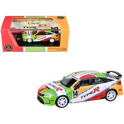 2023 Honda Civic Type R FL5 #14 "JACCS" Livery 1/64 Diecast Model Car by Paragon Models