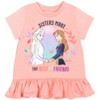 Disney Minnie Mouse Princess Frozen Little Mermaid T-Shirt Leggings and Scrunchie 3 Piece Outfit Set Infant to Big Kid - 2 of 4