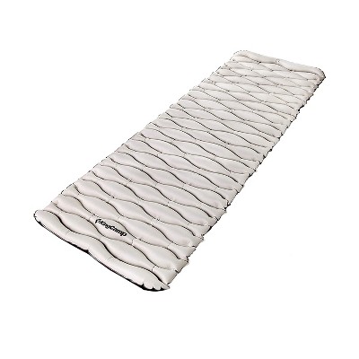 KingCamp 74 x 25.6 Inch Outdoor Waterproof and Puncture Protected Inflatable Sleeping Pad with Repair Kit and Stuff Sack, Beige