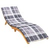 vidaXL Sun Lounger Cushion Gray Check Pattern 78.7 in.x19.7 in.x1.2 in. Oxford Fabric - image 3 of 4