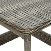 vidaXL Garden Table Brown Poly Rattan, Powder-Coated Steel, PP Board - 4 of 4