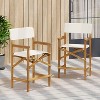 Christopher Knight Home Perla Outdoor Acacia Wood 25.75 Inch Barstools with Weather-Resistant Cushion (Set of 2) - 2 of 4