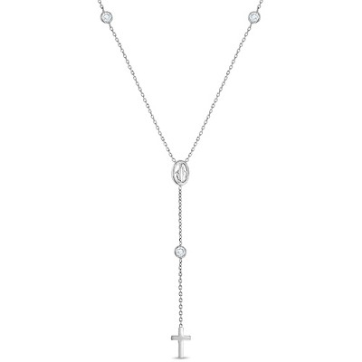 Rosary deals necklace silver