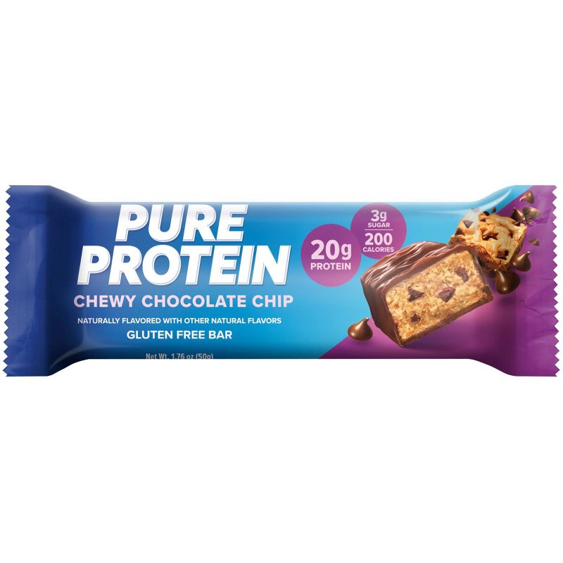 Pure Protein 20g Protein Bar - Chewy Chocolate Chip - 12pk, 3 of 8