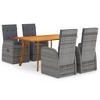 vidaXL Patio Lounge Set 12 Piece Sectional Sofa with Cushions Solid Wood Pine - 2 of 4