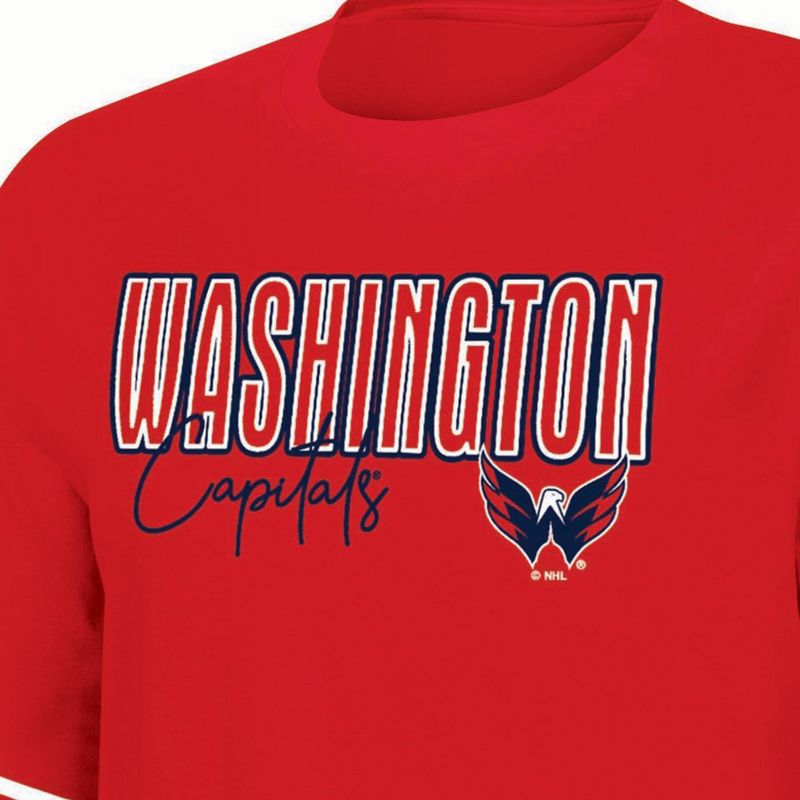 NHL Washington Capitals Women&#39;s Relaxed Fit Fashion T-Shirt, 3 of 4