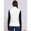 Allegra K Women's Stand Collar Lightweight Gilet Quilted Zip Vest - 4 of 4