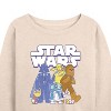 Women's - Star Wars - Easter Logo -Women's French Terry Pullover Sweatshirt Lightweight French Terry Wide Neck Long Sleeve Shirt - 2 of 4
