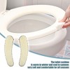 Unique Bargains 2 Pair Toilet Seat Cover Pad Bathroom Warm Toilet Seat Cushion Washable Reusable - 2 of 4