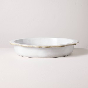 Carved Edge Pie Plate Cream - Hearth & Hand™ with Magnolia - 1 of 3