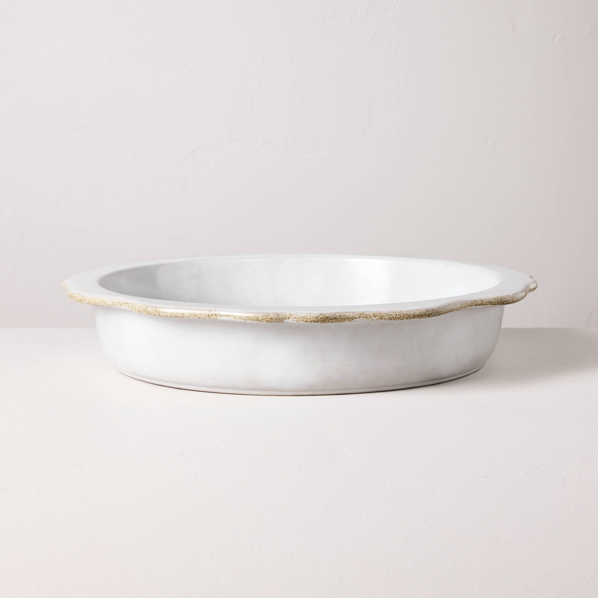 Carved Edge Pie Plate Cream - Hearth & Hand™ with Magnolia