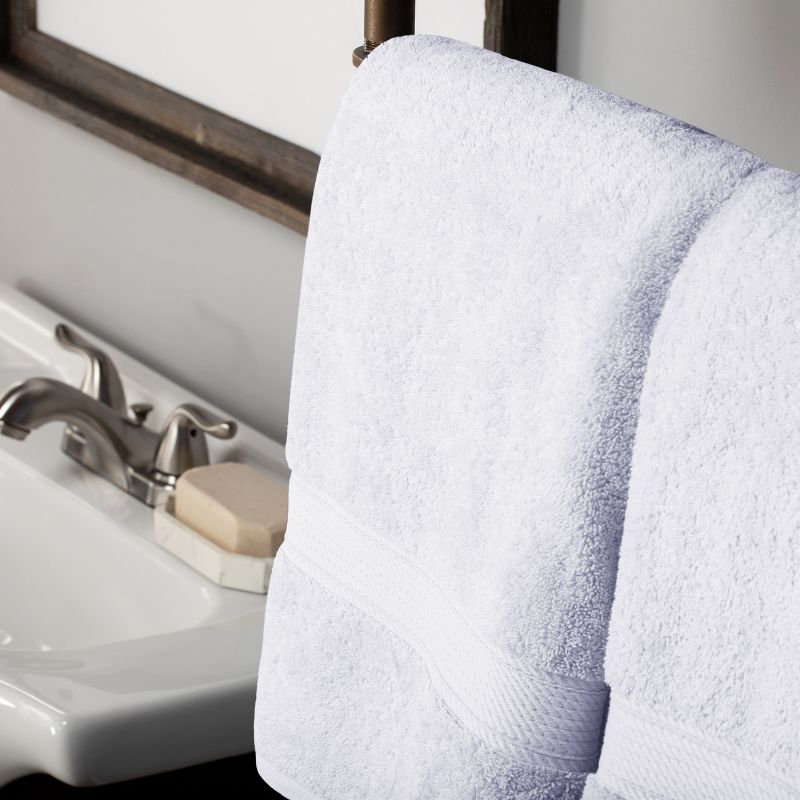 Premium Cotton 800 GSM Heavyweight Plush Luxury 2 Piece Bath Towel Set by Blue Nile Mills, 5 of 11