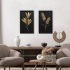 LuxenHome 2-Piece Flower Bouquet Modern Wall Decor Set Gold - 4 of 4