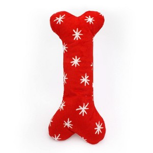 ZippyPaws, Holiday Jigglerz Festive Bone Dog Toy, 1 Count - 1 of 4