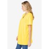 Woman Within Women's Plus Size Smocked Split Neck Tunic - 4 of 4
