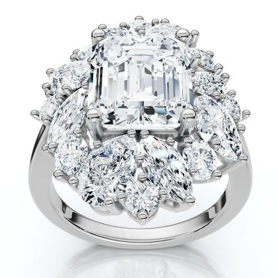 Pompeii3 Certified 7Ct High Jewelry Diamond Ring 14k Gold Lab Created