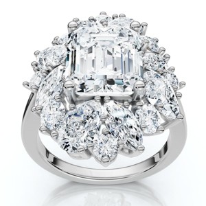 Pompeii3 Certified 7Ct High Jewelry Diamond Ring 14k Gold Lab Created - 1 of 4