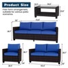 5-Piece Outdoor Patio Furniture Set, 7-Seat PE Rattan Sectional Sofa with Storage Table & Water-Repellent Cushions, Patio Conversation Set - 3 of 4